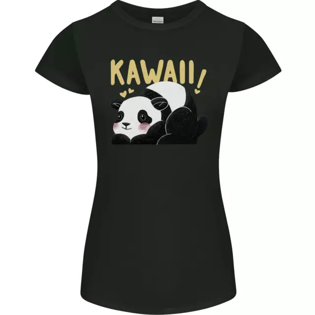 Kawaii Panda Bear Cute Womens Petite Cut T-Shirt