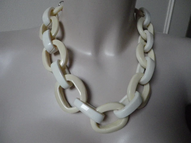 Collier Galets En Résine Marron Dominique Denaive - Mi-long, Occasion