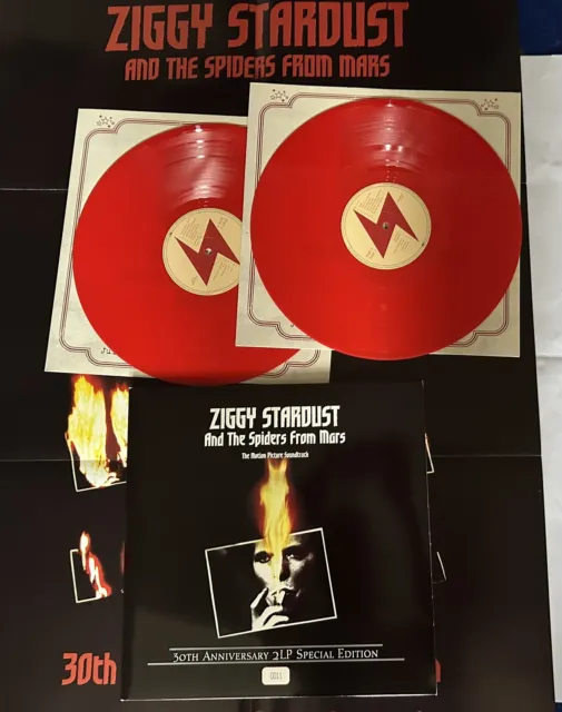 DAVID BOWIE ZIGGY STARDUST # 0011 30TH ANNIVERSARY Red Vinyl LP