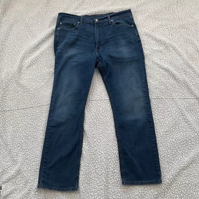 Levis 513 Mens Jeans 38x30 Blue Slim Fit Straight Leg Denim Pants