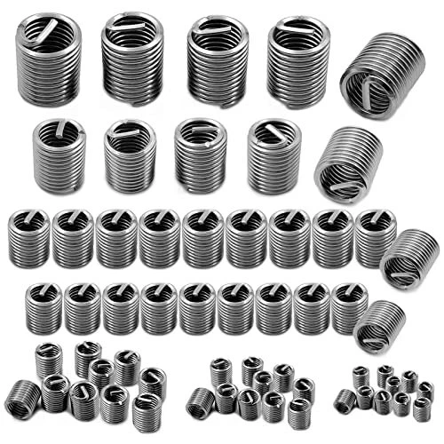 60 pcs Thread Inserts Stainless Steel Thread Insert Set Inner Thread Reinforc...