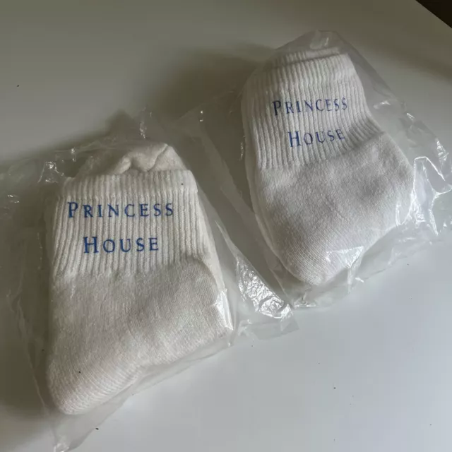 Vintage NEW Princess House White Socks Lot Blue Sealed