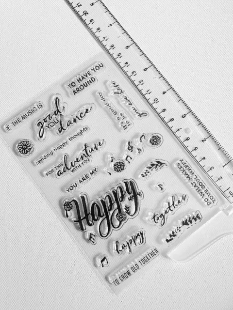 Clear silicone  Stams Sentiments Scrapbooking Album Card make