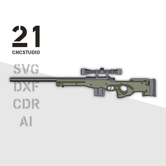 AWP  Or M16 Collectible Laser Cut Display Rifle Art Military Finished-Unfinished