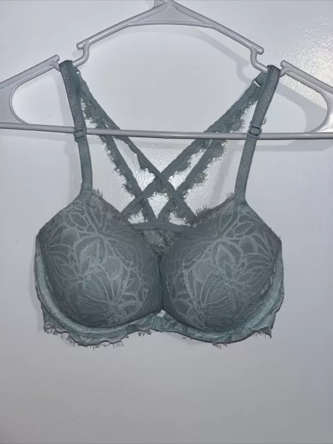 NWT Victoria Secret Very Sexy Push-Up Pink Lace , Strappy Back .Bra 32DD  $62 NWT