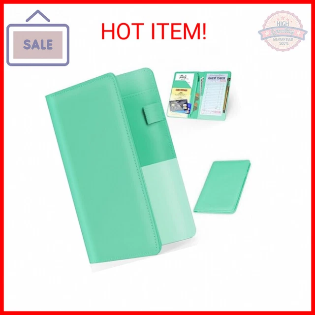 LINTRU Server Books for Waitress, Premium Pu Leather 5 x 8 Inch Servers Book wit