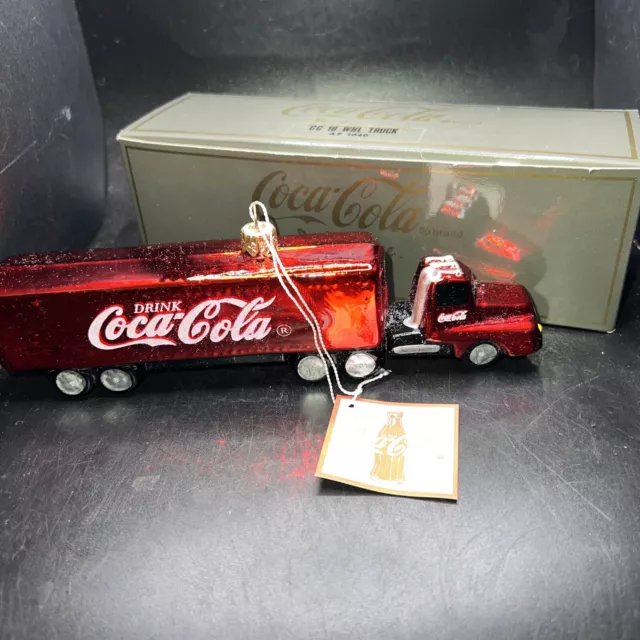 VINTAGE KURT ADLER Polonaise Coca Cola Delivery Truck Glass Christmas