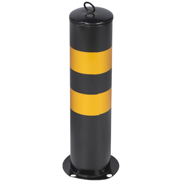 Puesto de advertencia barricadas vallas metálicas aparcamiento poller amarillo acero inoxidable