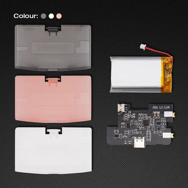 V1.3 Battery PCB Mod Battery Cover with Battery for Gameboy Advance GBA Console