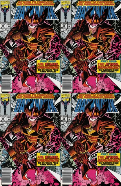 Darkhawk #24 Newsstand Covers (1991-1995) Marvel Comics - 4 Comics