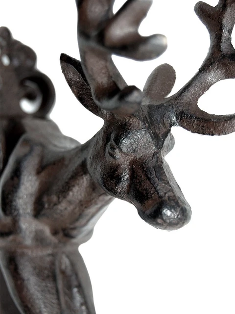 Marteau de porte décoratif d'entrée en fonte  motif Cerf 2