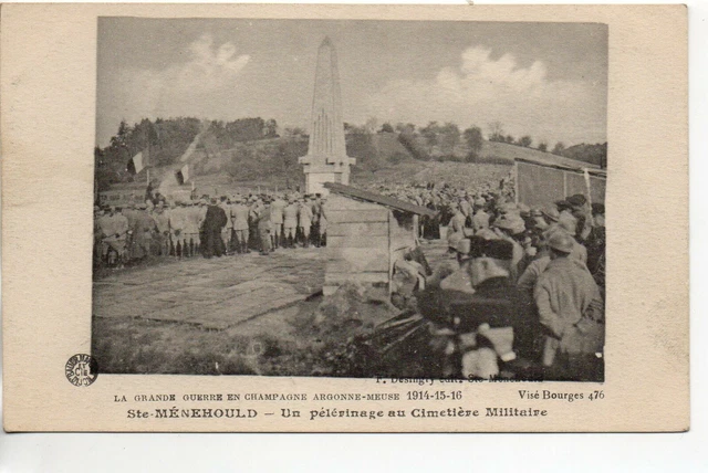 SAINTE MENEHOULD - Marne - CPA 51 - Argonne - Pelerinage au cimetiere Militaire