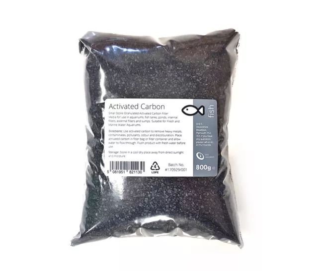 Activated Carbon Small Stone Charcoal Granules Fish Tank Filter Media Aquariums