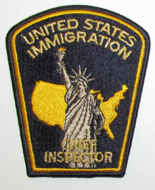Washington DC US Immigration Chief Inspector INS Gold Mylar Federal Police Patch
