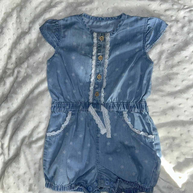 Girls Summer Blue Pretty Playsuit Age 18-24 Months