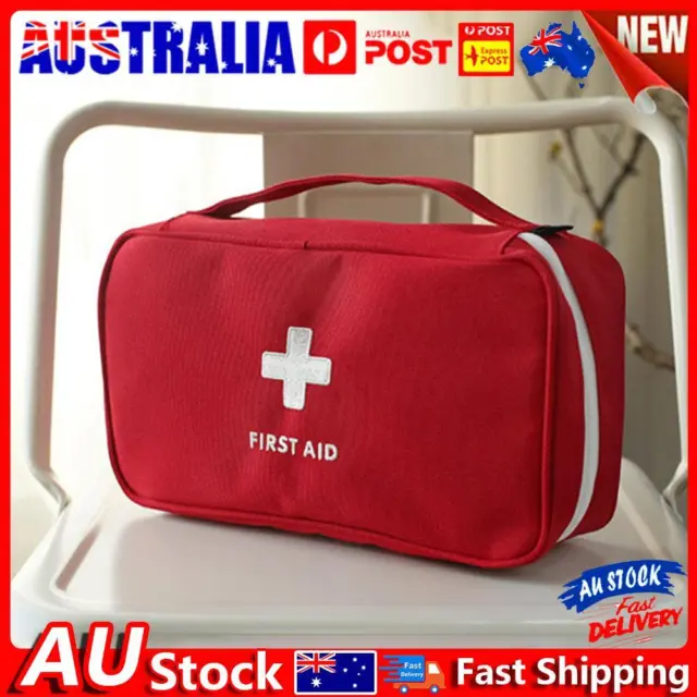 First Aid Kit Emergency Portable Travel Outdoor Survival Medical Bag (Red)