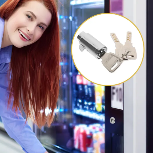 1 Set Vending Machine Lock Tubular Lock with Keys Snack Soda Machine Lock