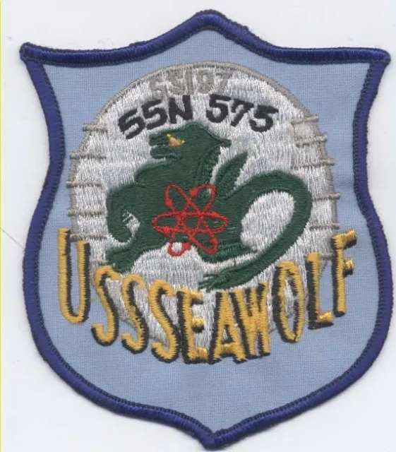 USS Seawolf SSN 575 - 4 Inch Crest BC Patch Cat No C5393