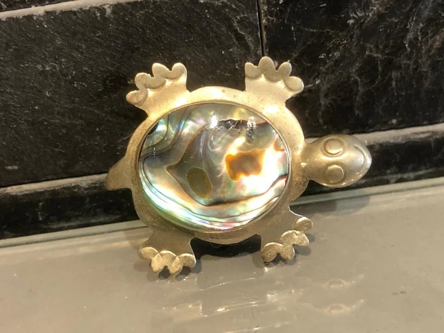 Broche Tortue En Métal Doré - Paris Musées - Années 2010 - Occasion Très Bon état