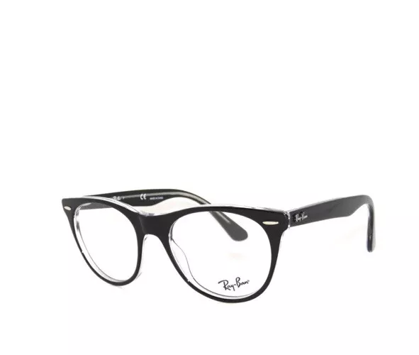 Ray Ban 2185V 2034 50  Black On Transparent Wayfarer II Eyeglasses Rayban 2185