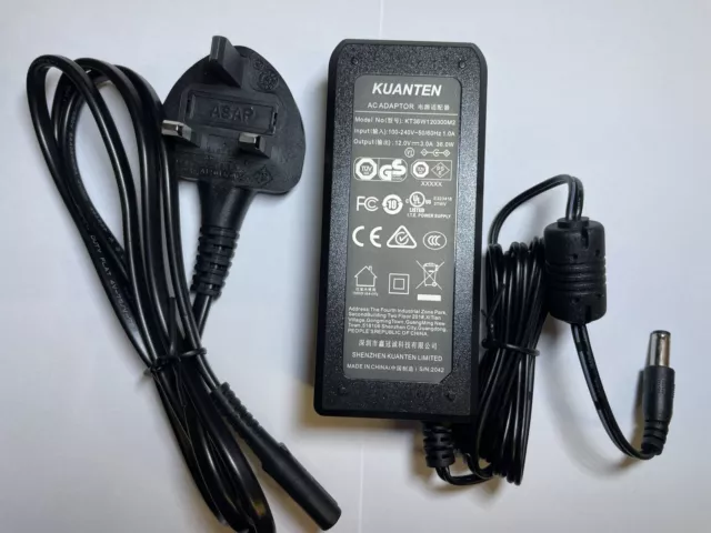 12V 2500mA 2.5A Mains AC-DC Switching Adaptor Power Supply for Virgin Media Box