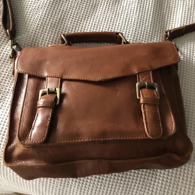 FATFACE FAT FACE backpack tan brown medium leather 47.00
