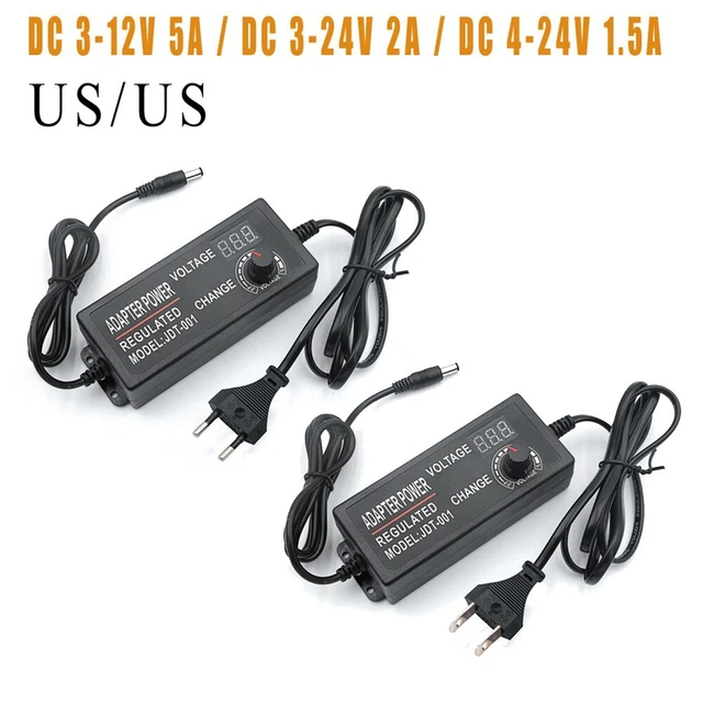 Adattatore Alimentatore Striscia LED Modem Rete Multitensione Regolata