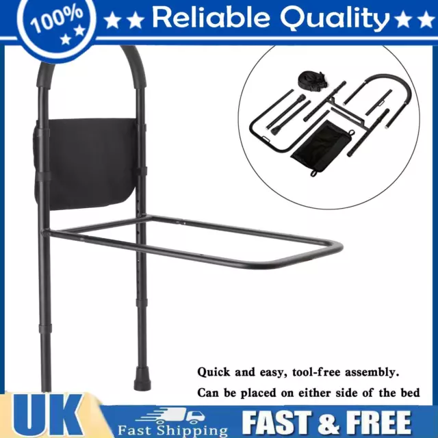 Bed Rail Mobility Aid Guard Adjustable Assist Rail Grab Bar For Senior/Disabled;