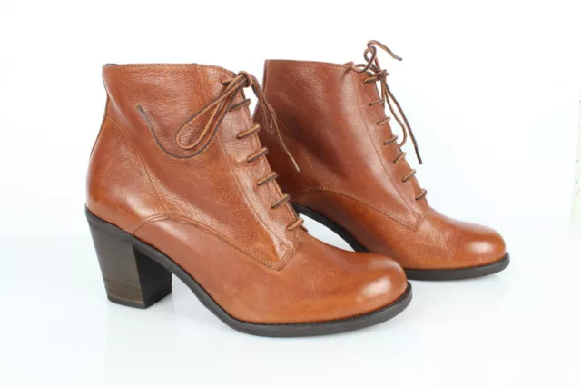BATA Bottines à lacets cuir cognac doublé cuir T 40 Excellent état