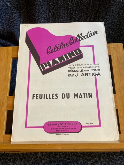 Strauss Feuilles du matin partition facile pour piano J. Antiga éd. Delrieu 57