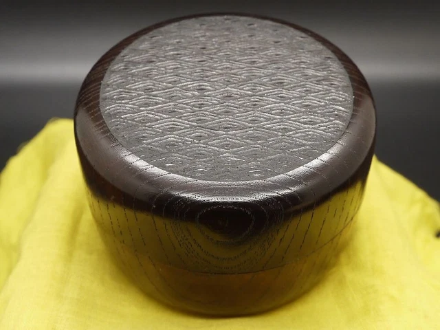 Japan Lacquer Wooden Tea caddy Smooth & Calm seascape makie Hira-Natsume (608)