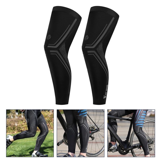 Eisseide Lycra Gamaschen Radfahren Kniebandage Knieschützer Kalb