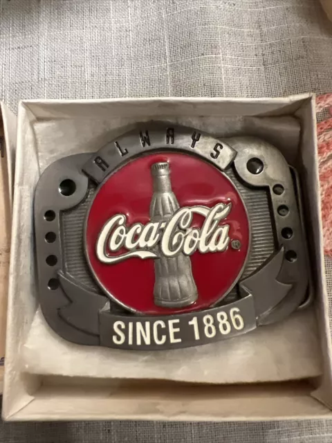 Always Coca-Cola Since 1886 Limited Edition Red Enamel Belt Buckle