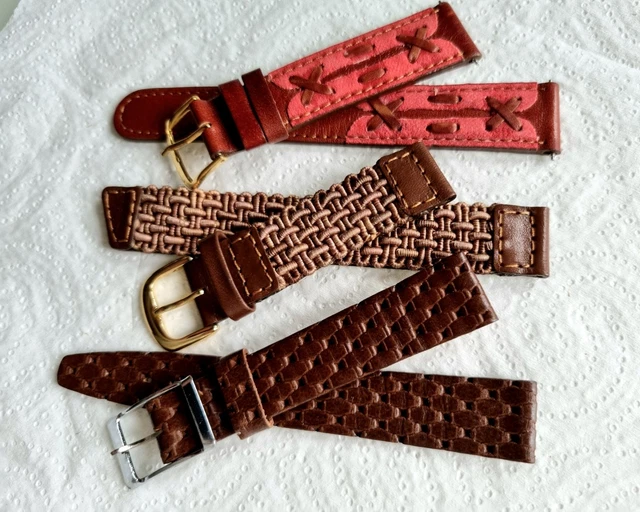 Bracelets De Montre Vintage Fleurus – Cuir Véritable, Fait Main En France