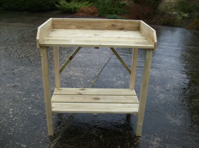 potting table handcrafted wooden ,bench,garden,greenhouse