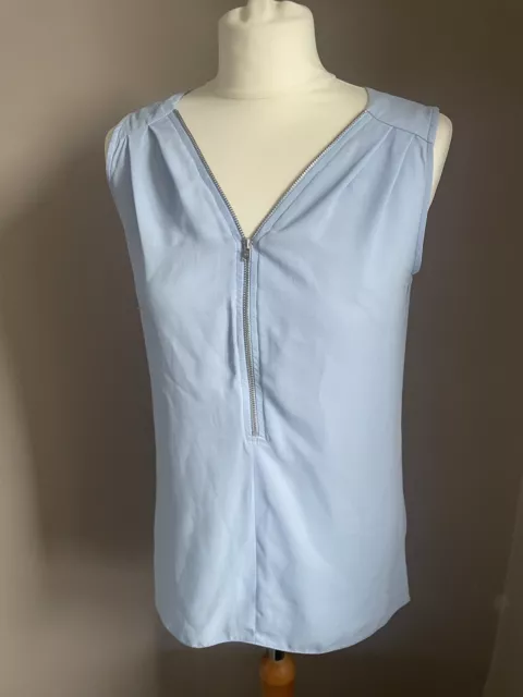 Womans George Pale Blue Sleeveless Top Size 10