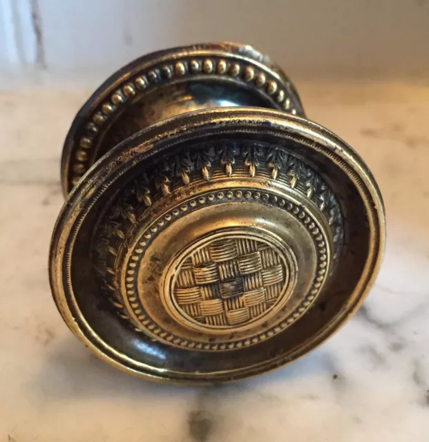Antique 19th c. Brass Furniture Knob Drawer Pull Handle Federal Regency 1810 20