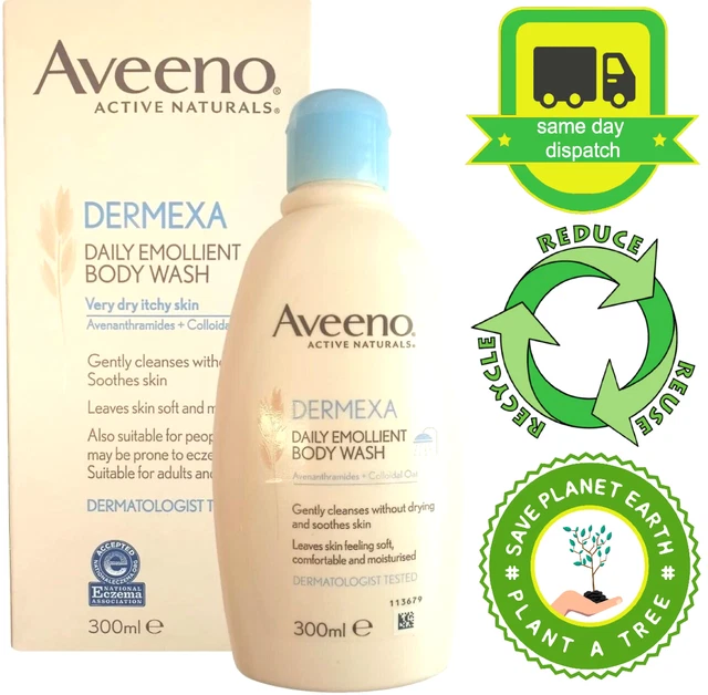 AVEENO DERMEXA DAILY Emollient Body Wash 300mlVery Dry Itch Skin and