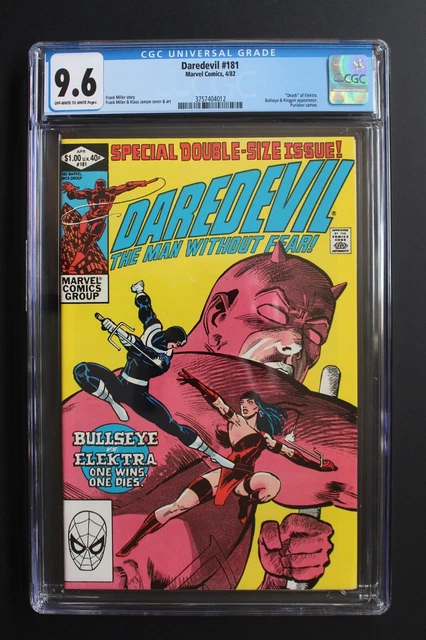 DAREDEVIL #181 BULLSEYE vs ELEKTRA & Death 1982 Frank Miller Kingpin TV CGC 9.6