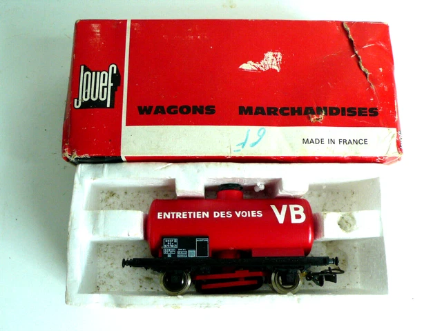 Lot 4 Wagons Nettoyeurs Voie Jouef – Réfs 6495, 6520, 6421, 6581 – État Neuf