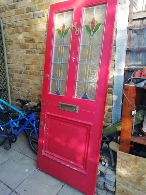 victorian front door stained glass