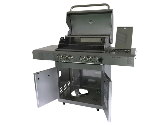 Coobinox Gasgrill FlexTreme 4 Brenner Heckbrenner SIZZLE Edelstahl Grill Griller 2