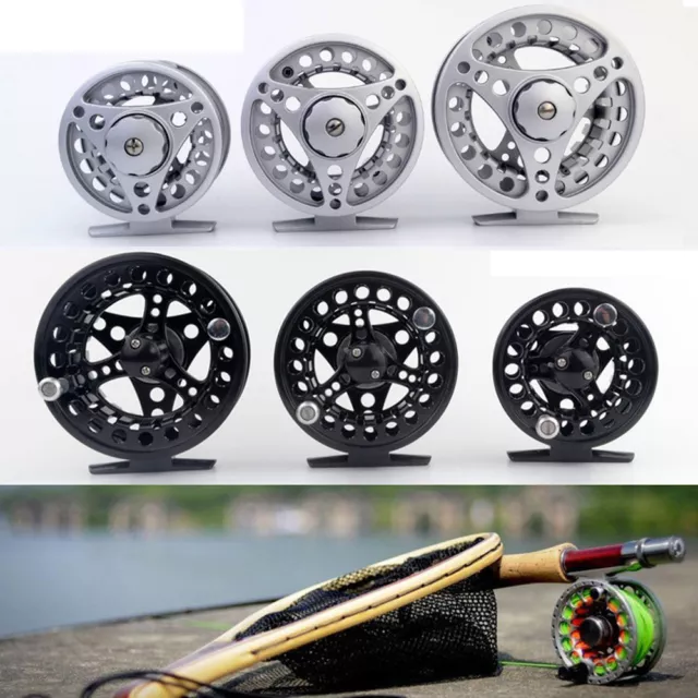 Fly Reel 3/4/5/6/7/8 WT Large Arbor Silver/Black Aluminum Fly Fishing Reel AUS