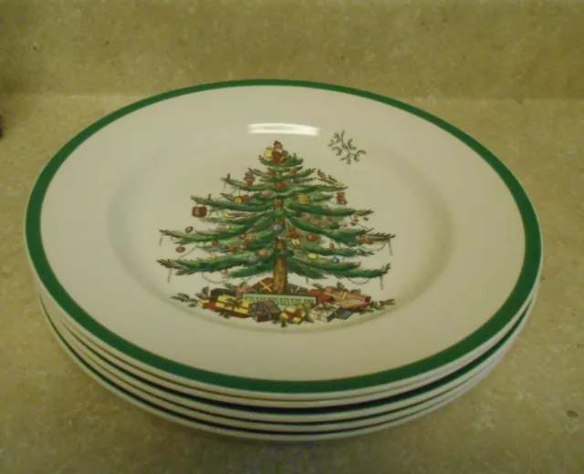 Spode Christmas Tree Dinner Plates (10 5/8" diameter) - Set of 5