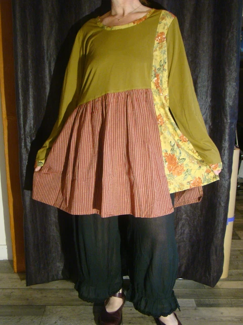 Blouse RHUM RAISIN Bleu-vert - Taille 4 - Occasion Très Bon état - Style Casual Femme