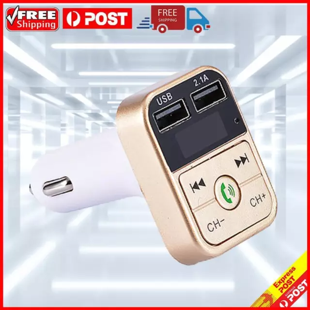 Call Car Charger 12V-24V Radio Car Adapter with Digital Display (Gold)