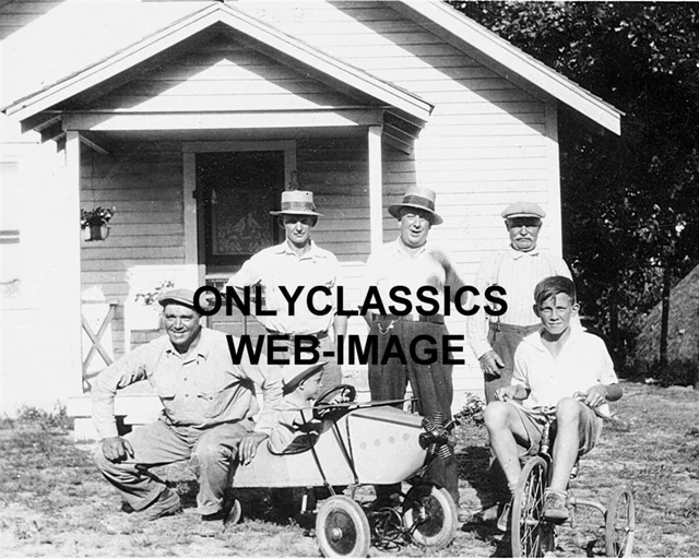 1930 VINTAGE AIRPLANE Pedal Car & Tricycle Bicycle Photo Aviation-Cool
