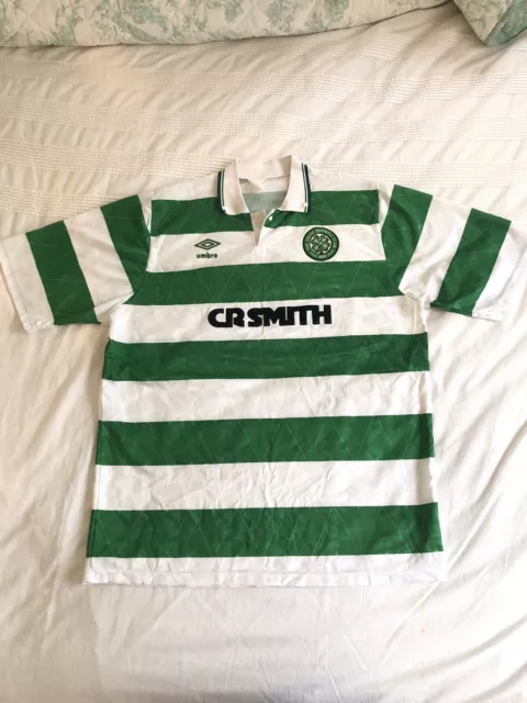 Glasgow Celtic Football Shirt Umbro Large 1989-1991