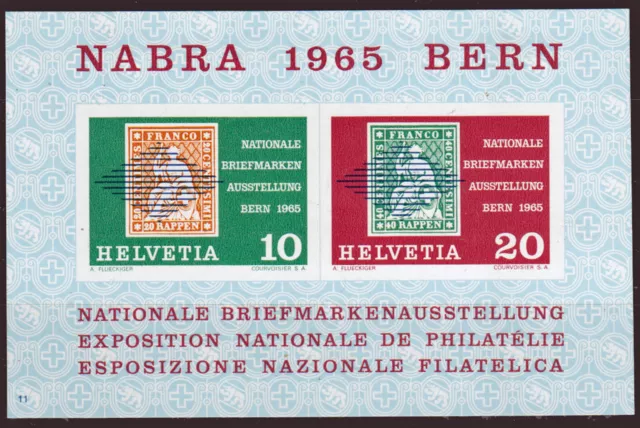 Schweiz Block 20 ** Briefmarkenausstellung NABRA 1965 Blockausgabe postfrisch