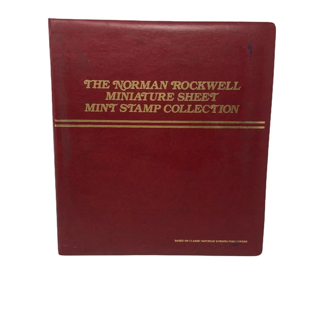 Large Norman Rockwell Mint Sheet Collection In Album 30 Sheets